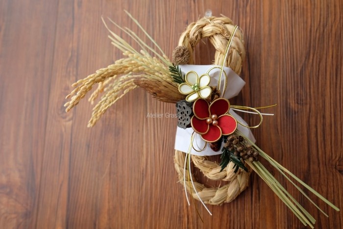 スパイスシュムック、木の実とスパイスのアレンジメント、お正月飾り